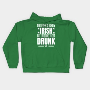 Not Even Slightly Irish Shirt, Cute St Patricks Day Kids Hoodie